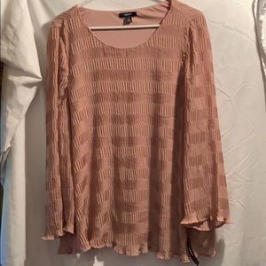 Alfani long sleeve pink blouse size 2X